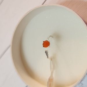 Bomb Party Ring size 6 open band .925 sterling silver plated